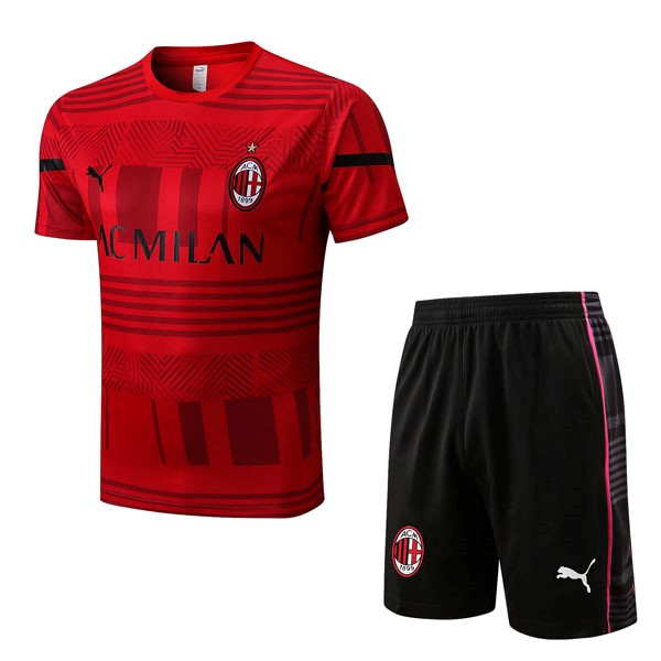 Camiseta Entrenamiento AC Milan Conjunto Completo 2022/2023 Rojo